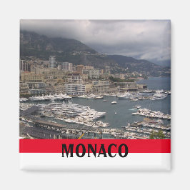 Monaco Harbour Szene mit Yachten Magnet