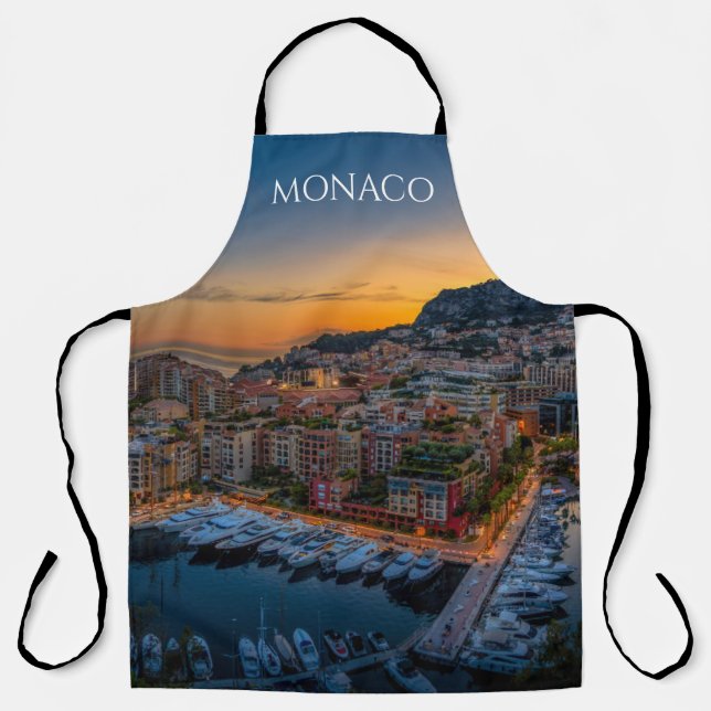 Monaco Kitchen Apron Souvenir Memento Souvenir Schürze (Vorderseite)