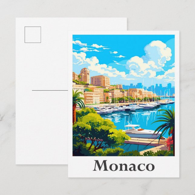 Monaco Kunst, Dichtung und Musik Postkarte (Vorne/Hinten)