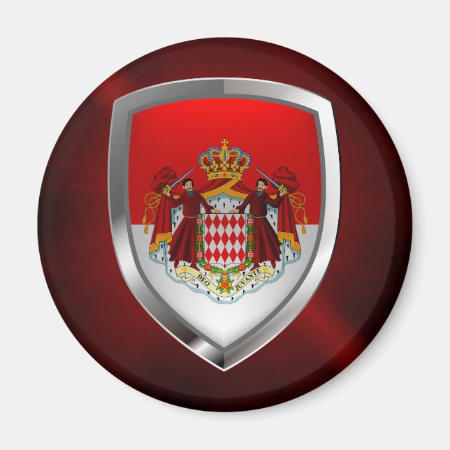 Monaco Metallic Emblem Magnet (Vorne)