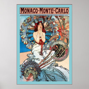 Monaco ~ Monte-Carlo ~ Alphonse Mucha Poster