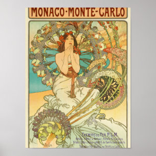 Monaco, Monte-Carlo, Chemins de Fer P.L.M., von Mu Poster