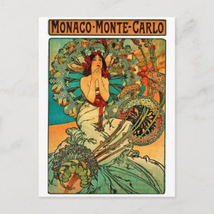 Monaco Monte Carlo Jugendstil Postkarte