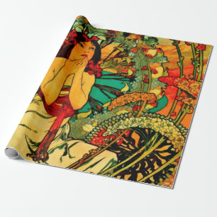 Monaco Monte Carlo Plakat von Alphonse Mucha Geschenkpapier