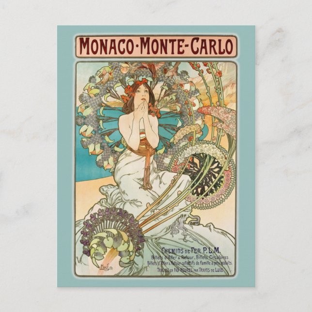 Monaco Monte Carlo Postkarte (Vorderseite)