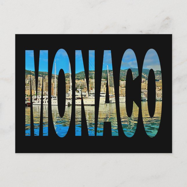 Monaco Monte Carlo Postkarte (Vorderseite)