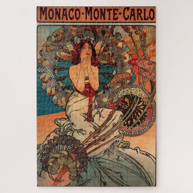 Monaco Monte Carlo von Alphonse Mucha (Vertikal)