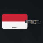 Monaco National Flag Patriotic Gepäckanhänger<br><div class="desc">Das Patriotische Gepäckstück der Nationalflagge Monaco mit der auf der einen Seite des Tags bedruckten Monaco-Flagge. Der mit dem lebendigen Schriftart geschriebene Ländername ist in das Design am unteren Rand integriert. Der Text kann mit der Funktion "Anpassen!" vollständig angepasst werden. Die andere Seite des Tags ist für Ihre Informationen reserviert....</div>