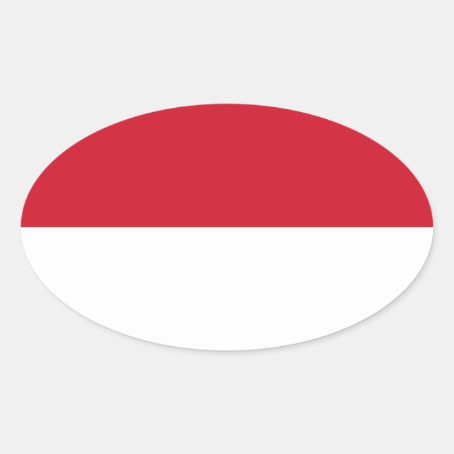 Monaco Ovaler Aufkleber (Vorderseite)