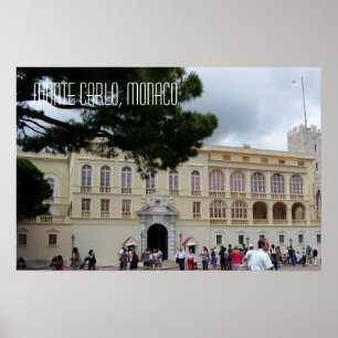 Monaco Palace in Monte Carlo Poster