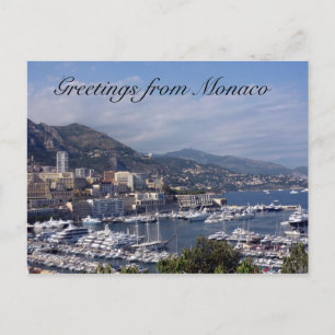 Monaco Port Grüße Postkarte