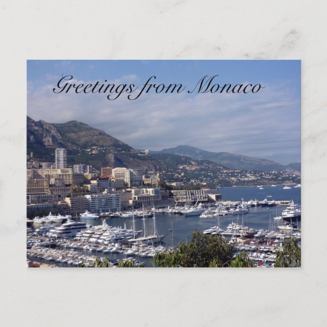 Monaco Port Grüße Postkarte (Vorderseite)