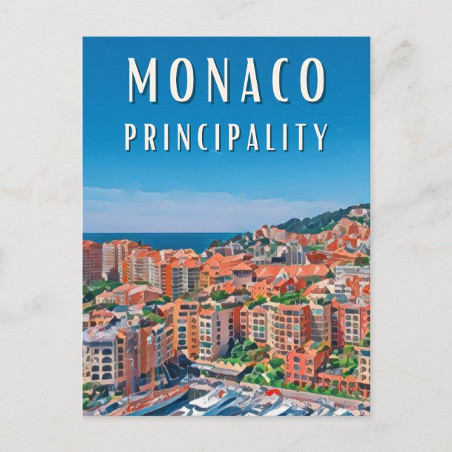 Monaco Postkarte (Vorderseite)