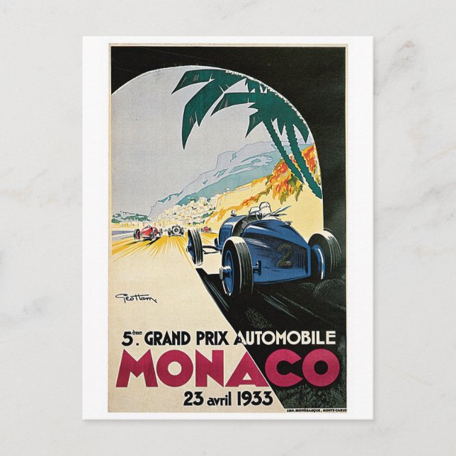 Monaco Racing Postkarte (Vorderseite)