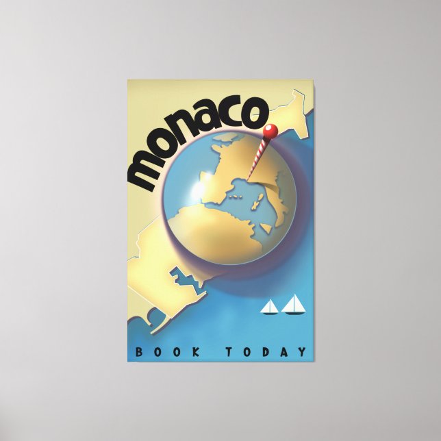 Monaco Reiseplakat Leinwanddruck (Vorderseite)
