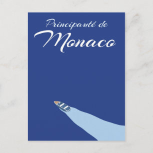 Monaco-Reiseplakat Postkarte