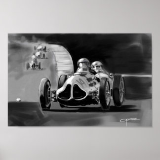 Monaco Rennwagen Poster