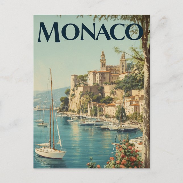 Monaco vintage  postkarte (Vorderseite)