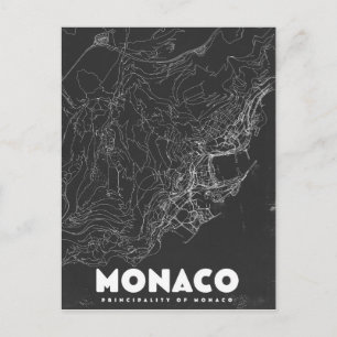 Monaco Vintage-Reisekarte Postkarte