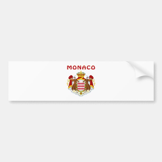 MONACO-Wappen Autoaufkleber (Vorne)