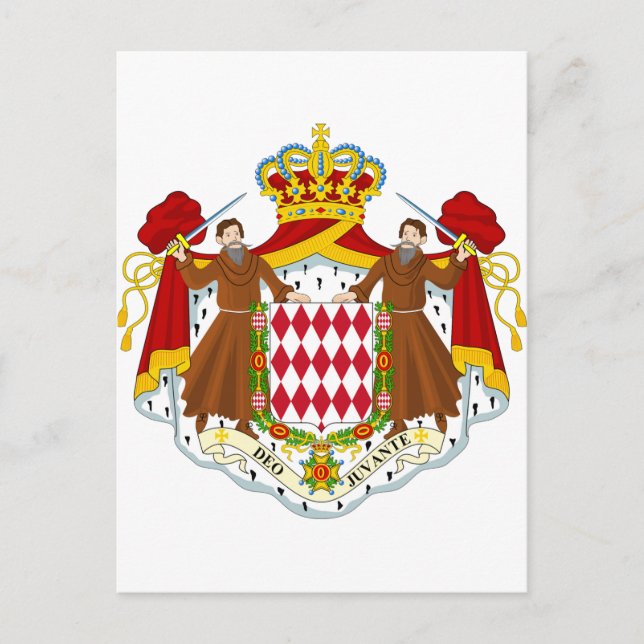 Monaco-Wappen Postkarte (Vorderseite)