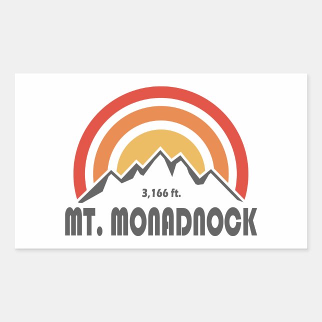 Monadnock New Hampshire Rechteckiger Aufkleber (Vorderseite)