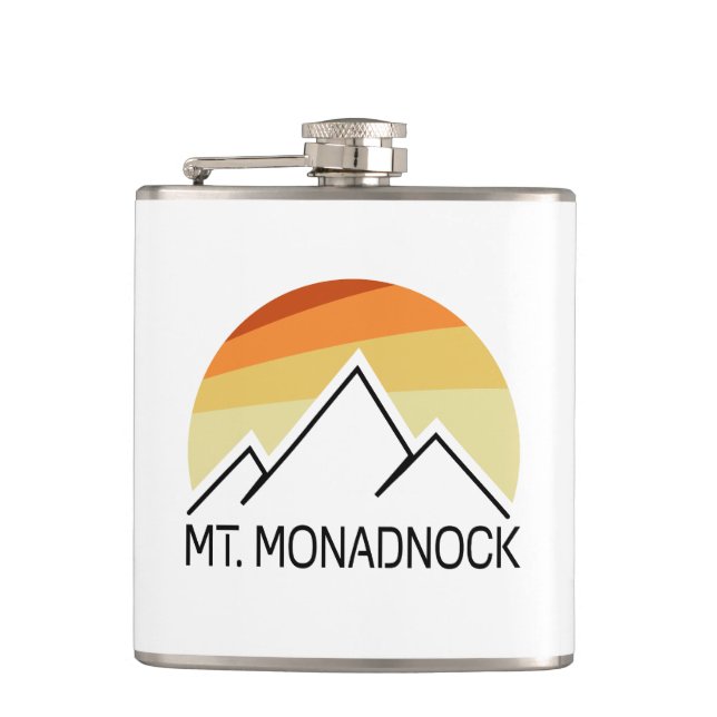 Monadnock New Hampshire Retro Flachmann (Vorderseite)