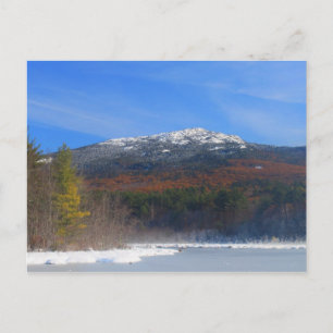 Monadnock Schnee und Eichenblättern Postkarte