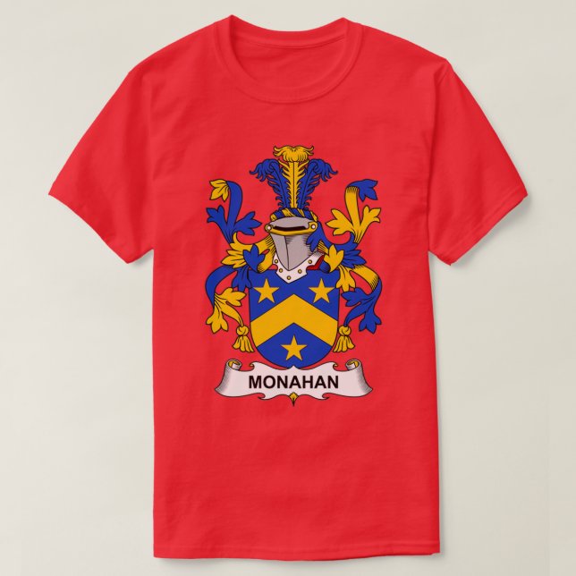 Monahan Coat of Arms Familienwappen T-Shirt (Design vorne)