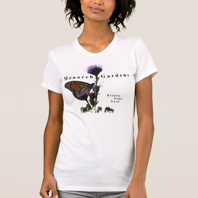 Monarch arbeitet Schmetterlings-Pflanzen-Shirt im T-Shirt (Vorderseite)