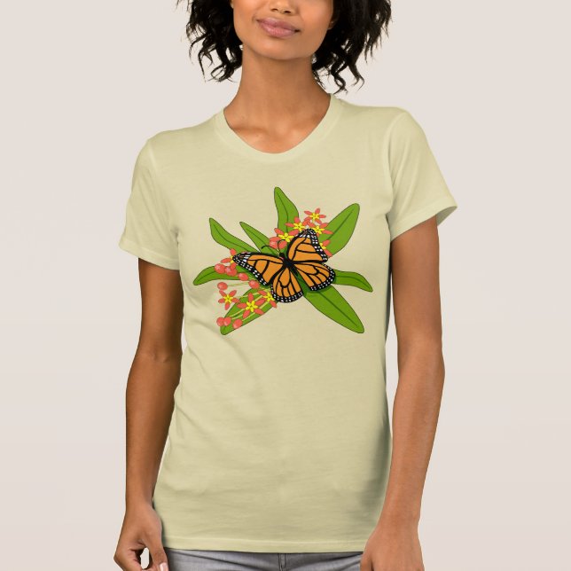 Monarch auf dem Milkweed-T - Shirt (Vorderseite)
