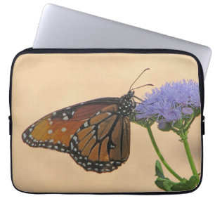 Monarch auf Lila Blume Natur Foto Schmetterling Laptopschutzhülle