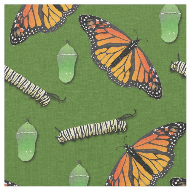 Monarch Butterfett-Raupen Stoff (Nahaufnahme)