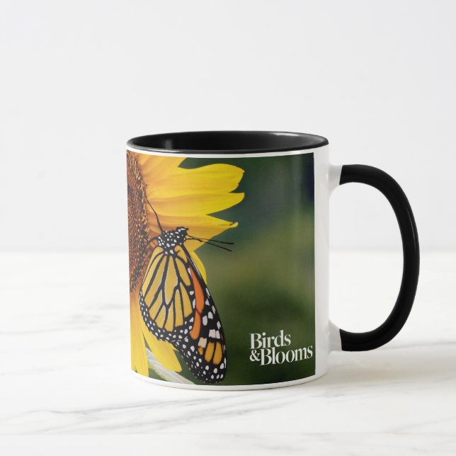 Monarch Butterfies auf Sonnenblume Tasse (Rechts)