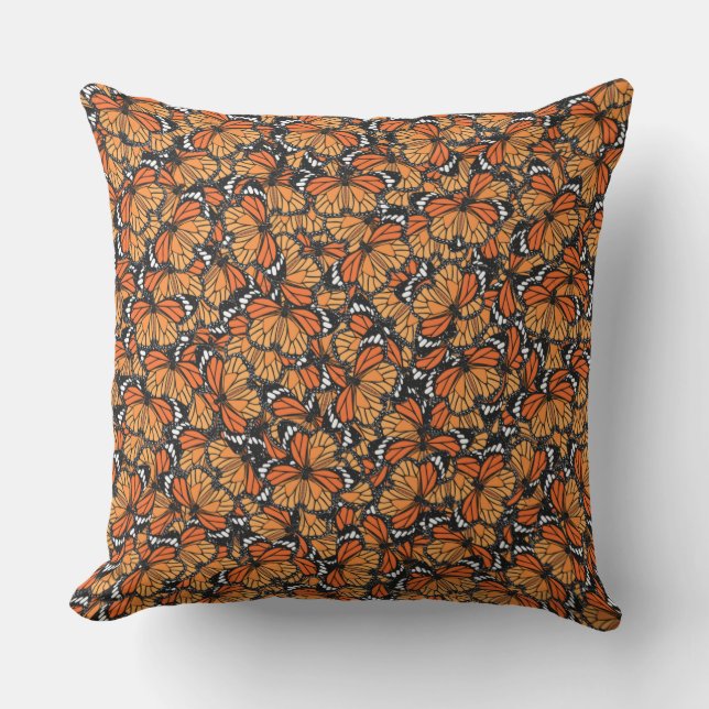 Monarch Butterfliegen Outdoor Throw Kissen (Vorderseite)