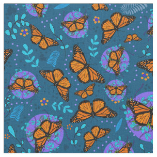 Monarch Butterflies Fabric Stoff