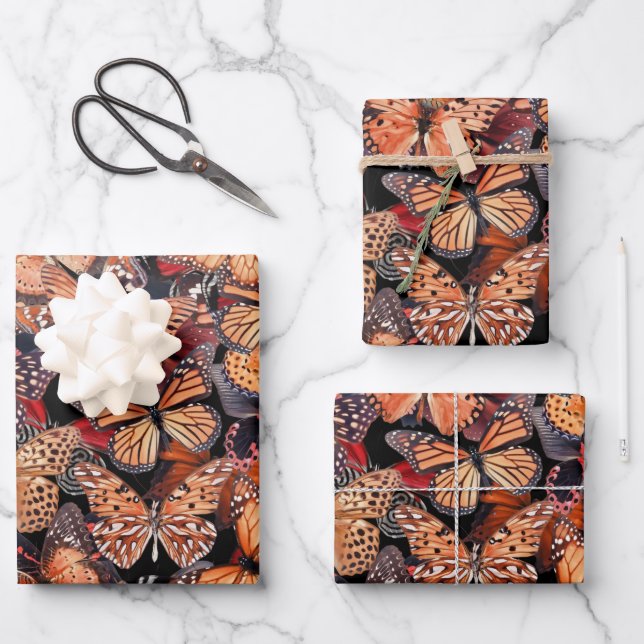 Monarch Butterflies Geschenkpapier Set (Vorderseite)