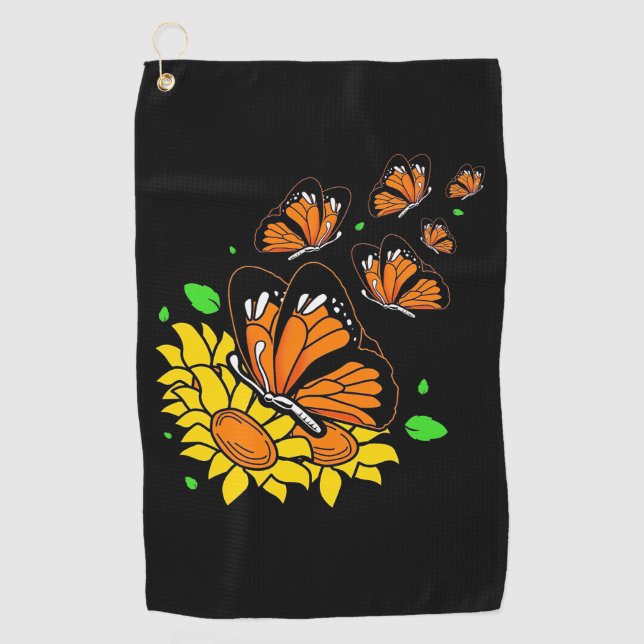 Monarch Butterflies Golfhandtuch (Vorderseite)