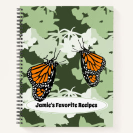 Monarch Butterflies Individuelle Name Lieblingsrez Notizbuch