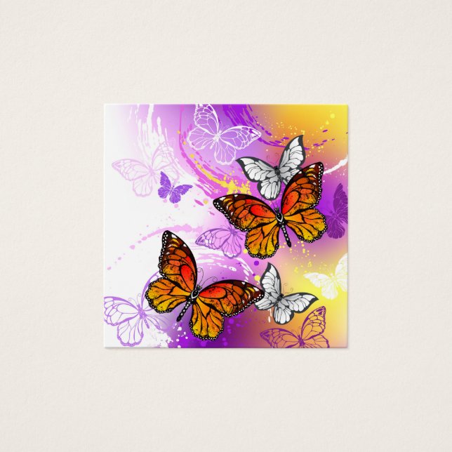 Monarch Butterflies on Purple Background (Vorderseite)