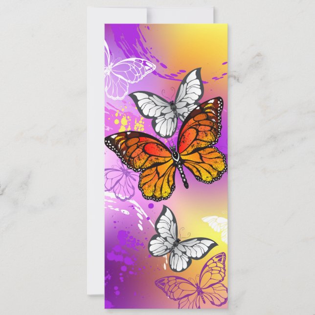Monarch Butterflies on Purple Background (Vorderseite)