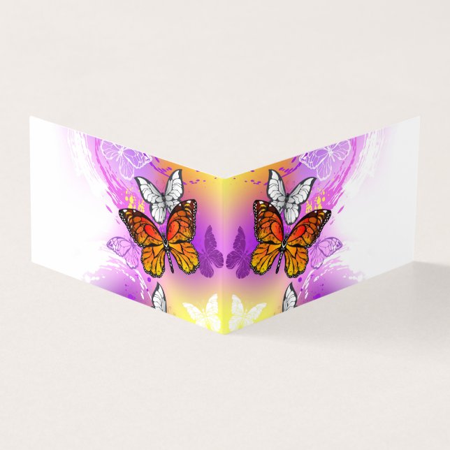 Monarch Butterflies on Purple Background (Vorderseite)