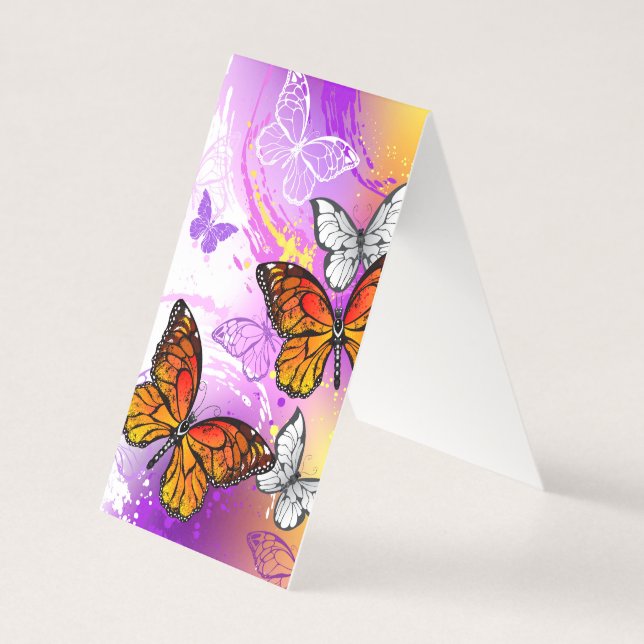 Monarch Butterflies on Purple Background (Vorderseite)
