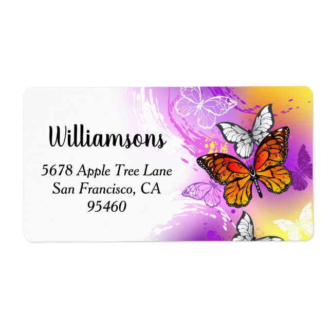 Monarch Butterflies on Purple Background (Vorne)