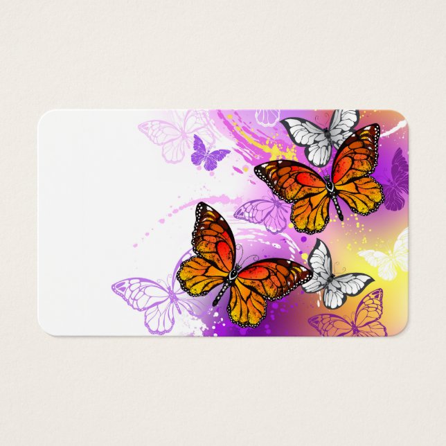 Monarch Butterflies on Purple Background (Vorderseite)