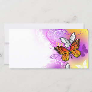 Monarch Butterflies on Purple Background Ankündigung