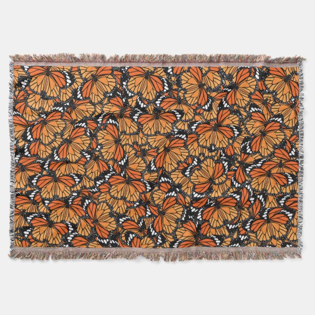 Monarch Butterflies werfen Blanket Decke (Vorderseite)