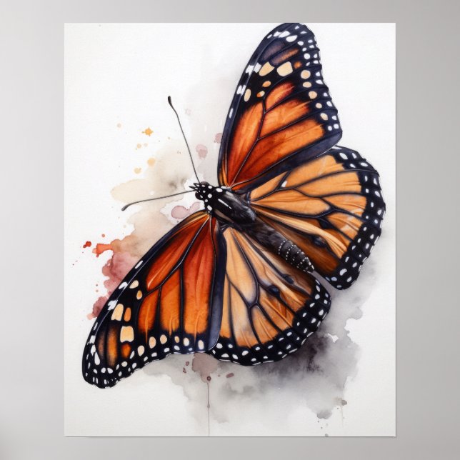 Monarch Butterfly Art Print Poster (Vorne)