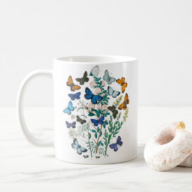 Monarch Butterfly - Ästhetische Schmetterlinge Kaffeetasse (Mit Donut)