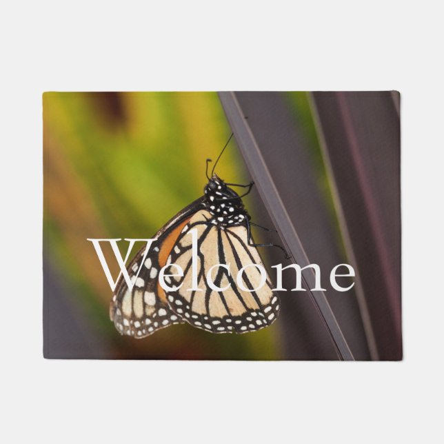 Monarch Butterfly auf Agave Fußmatte (Vorderseite)
